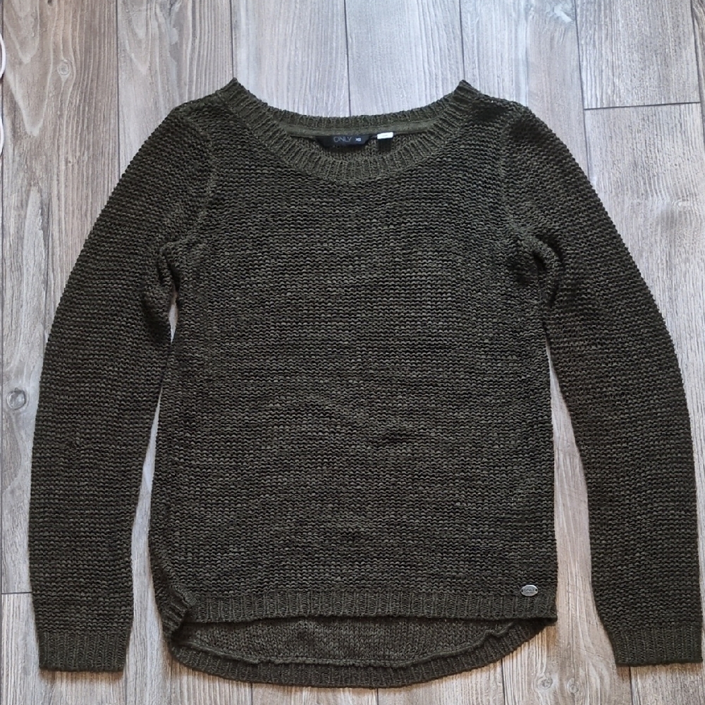 ONLY Olive Green Knit Sweater XS